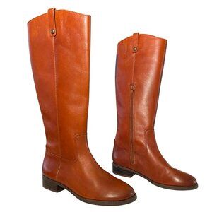 INC $190 Knee-High Wide Calf Leather Riding Boots Fawne Size 8M